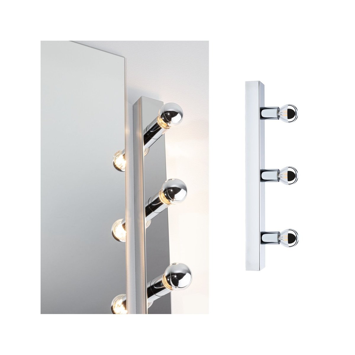 Paulmann 80096 Spiegelleuchte Regula II 3-flammig E14 Chrom IP44