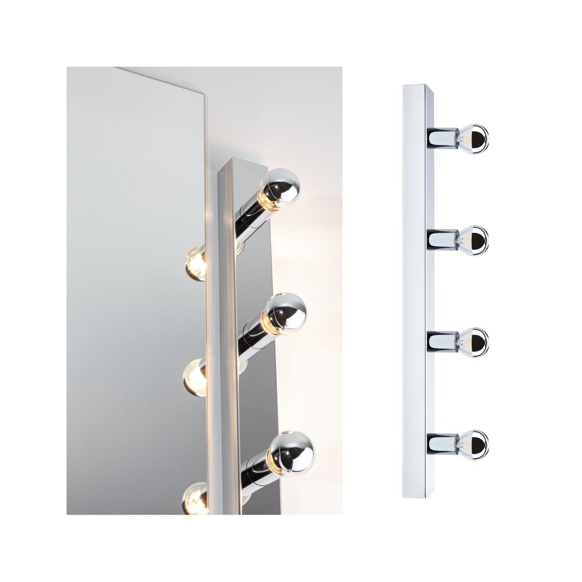 Paulmann 80098 Spiegelleuchte Regula II 4-flammig E14 Chrom IP44
