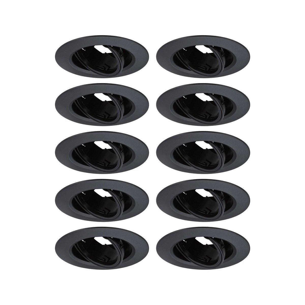 Paulmann 92117 Einbauleuchte rund 90mm 10er-Set Schwarz schwenkbar