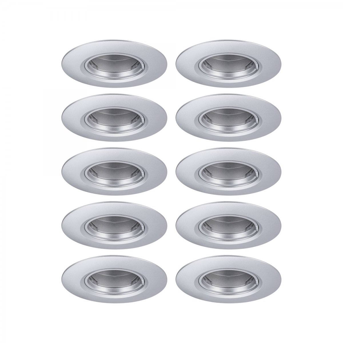 Paulmann 92119 Einbauleuchte rund 90mm 10er-Set Chrom starr
