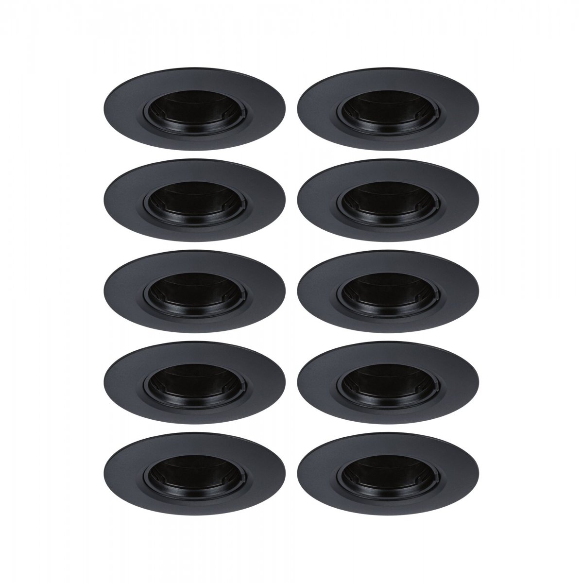Paulmann 92120 Einbauleuchte rund 90mm 10er-Set Schwarz starr