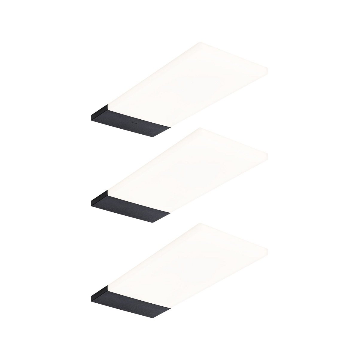 Paulmann 92123 LED Unterschrankleuchte Bredo N�herungsensor 3er-Set 3000K schwarz