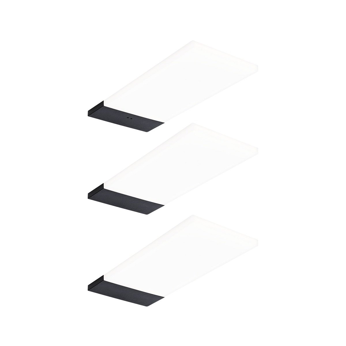 Paulmann 92124 LED Unterschrankleuchte Bredo N�herungsensor 3er-Set 4000K schwarz