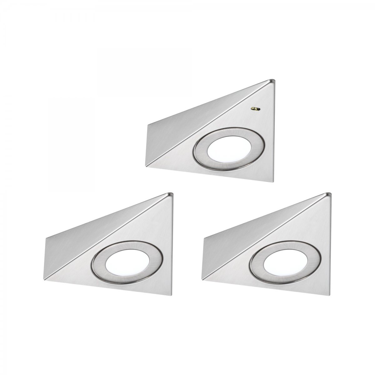 Paulmann 92126 LED Unterschrankleuchte Trias N�herungsensor 3er-Set 4000K eisen geb�rstet
