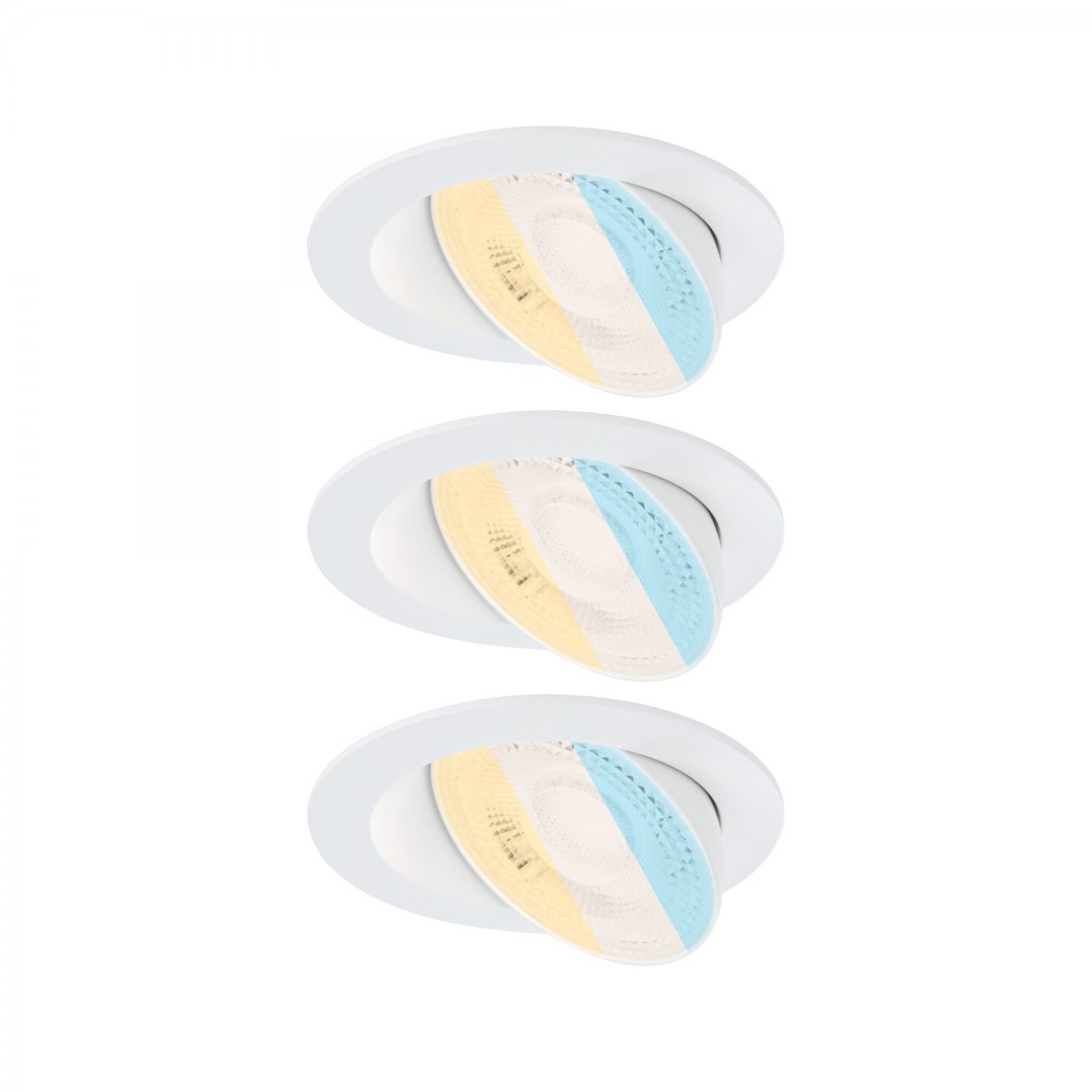 Paulmann 92254 LED Einbauleuchte White Select Aumus 3er-Set schwenkbar Wei� 230V dimmbar