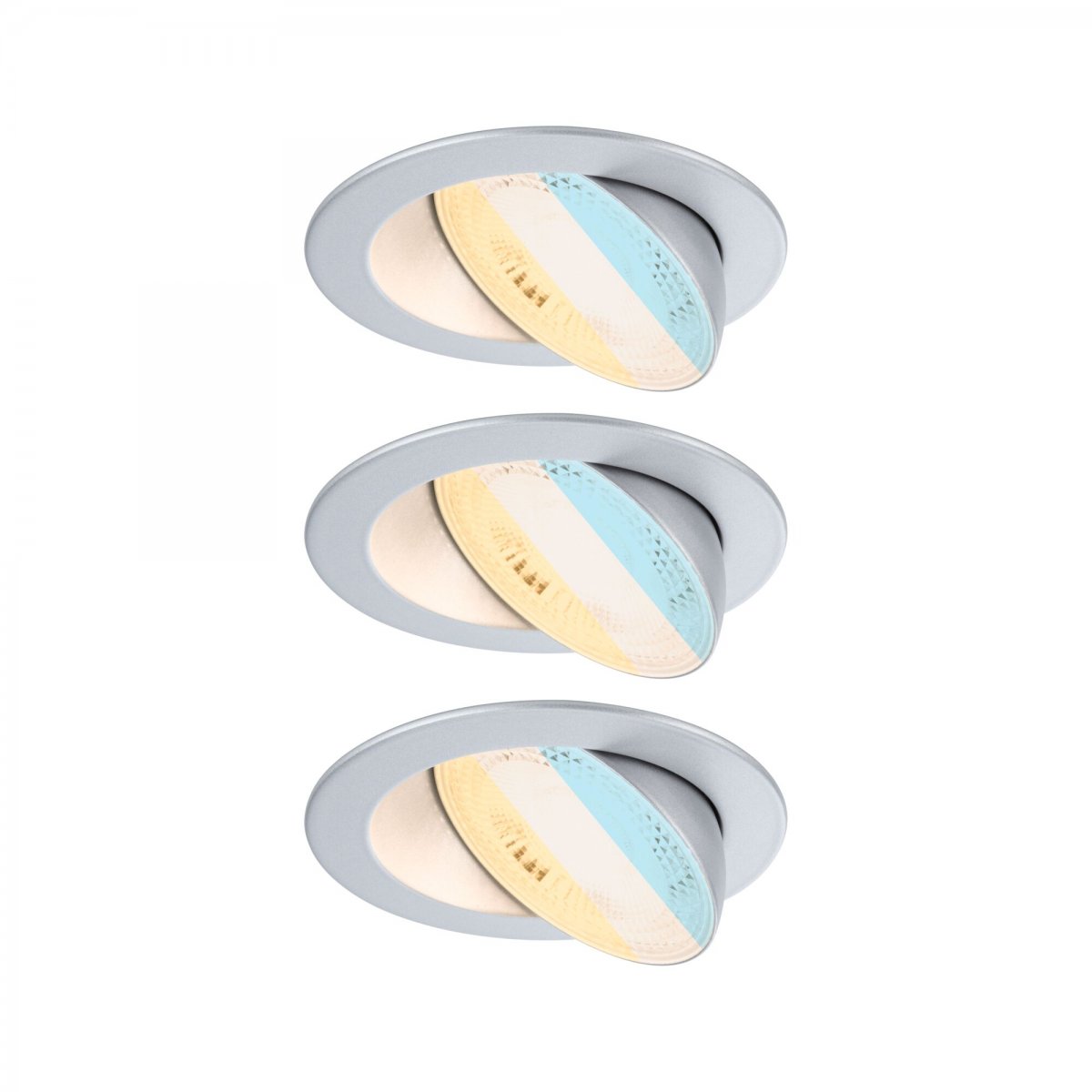 Paulmann 92256 LED Einbauleuchte White Select Aumus 3er-Set Chrom 3 Step Dimmbar