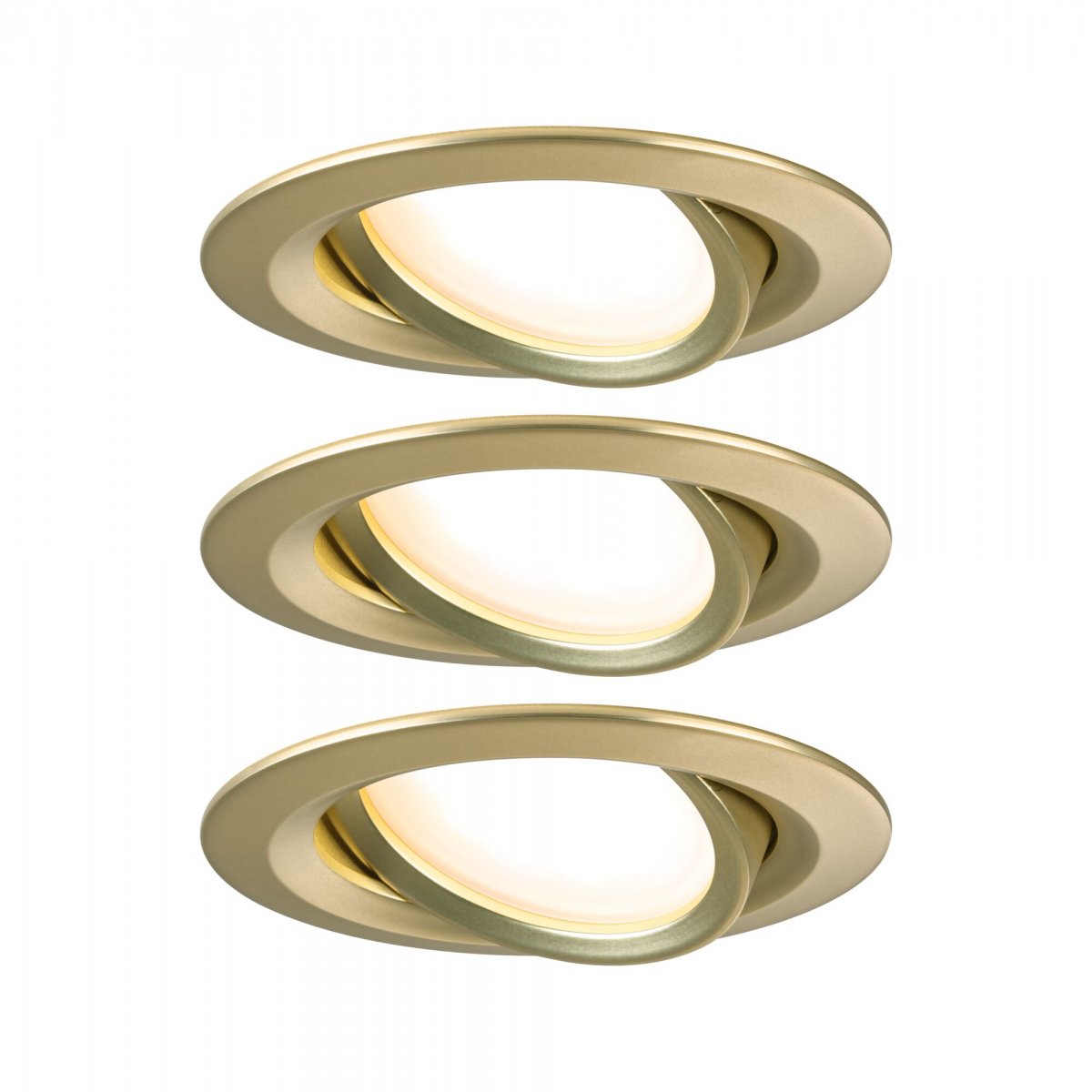 Paulmann 92404 Einbauleuchte LED Nova Coin 3er-Set schwenkbar 84mm gold