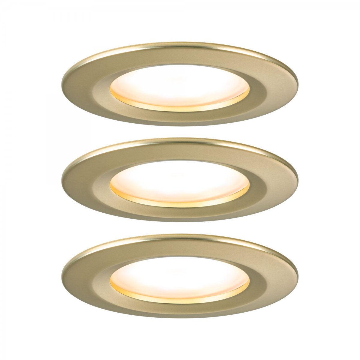 Paulmann 92405 Einbauleuchte LED Nova Coin 3er-Set starr 78mm gold IP44