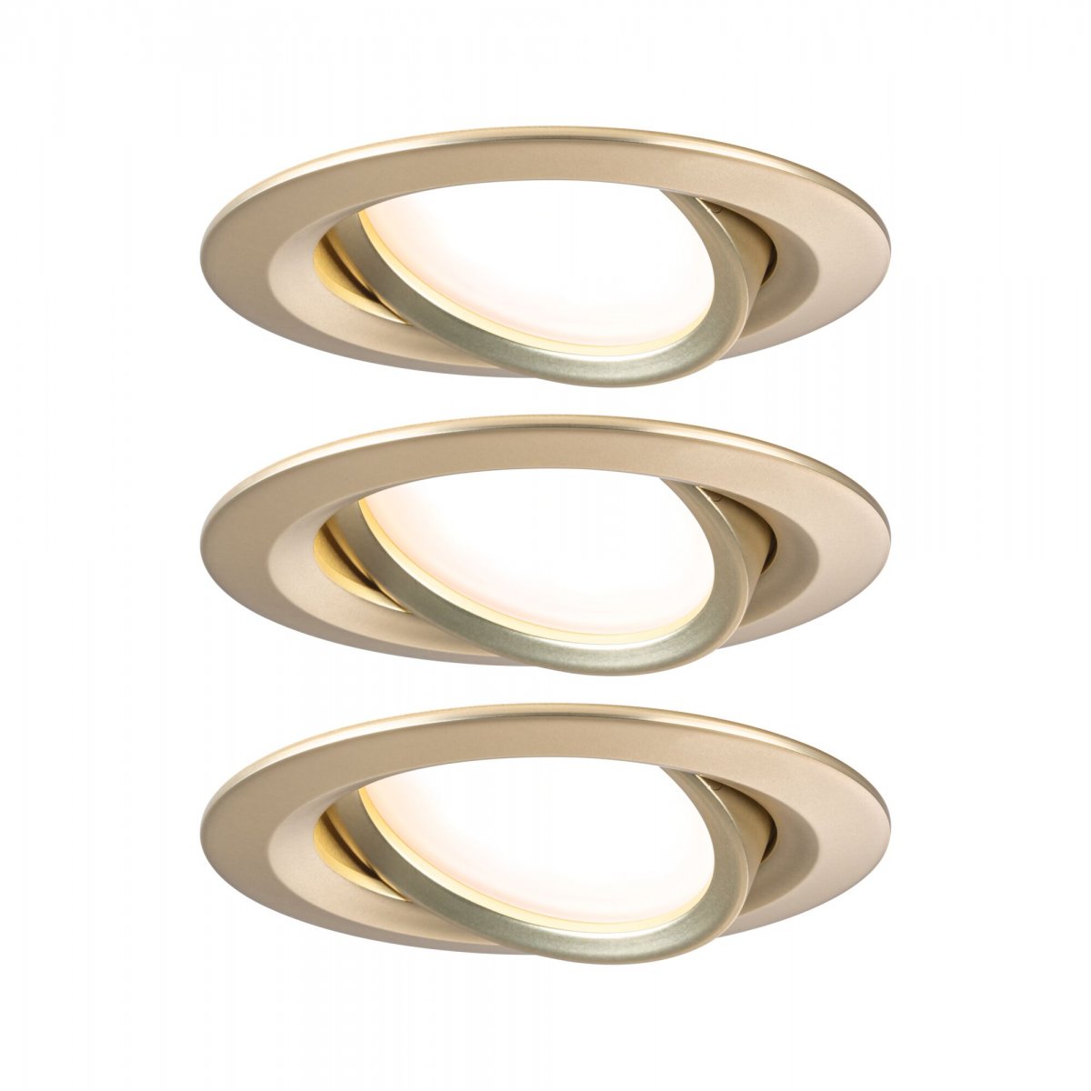 Paulmann 92406 Einbauleuchte LED Nova Coin 3er-Set schwenkbar 84mm gold 3-Step-Dim