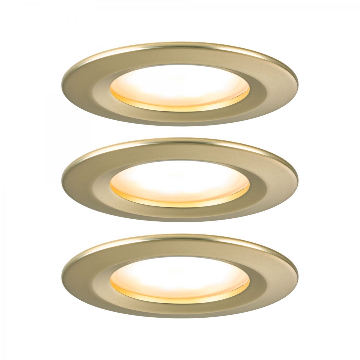 Paulmann 92407 Einbauleuchte LED Nova Coin 3er-Set 74mm gold 3-Step-Dim IP44