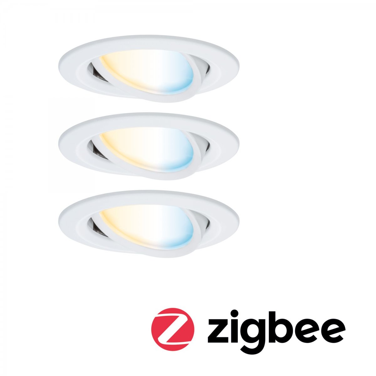 Paulmann 92440 LED Einbauleuchte Nova Coin 3er-Set Zigbee Tunable White Wei� matt