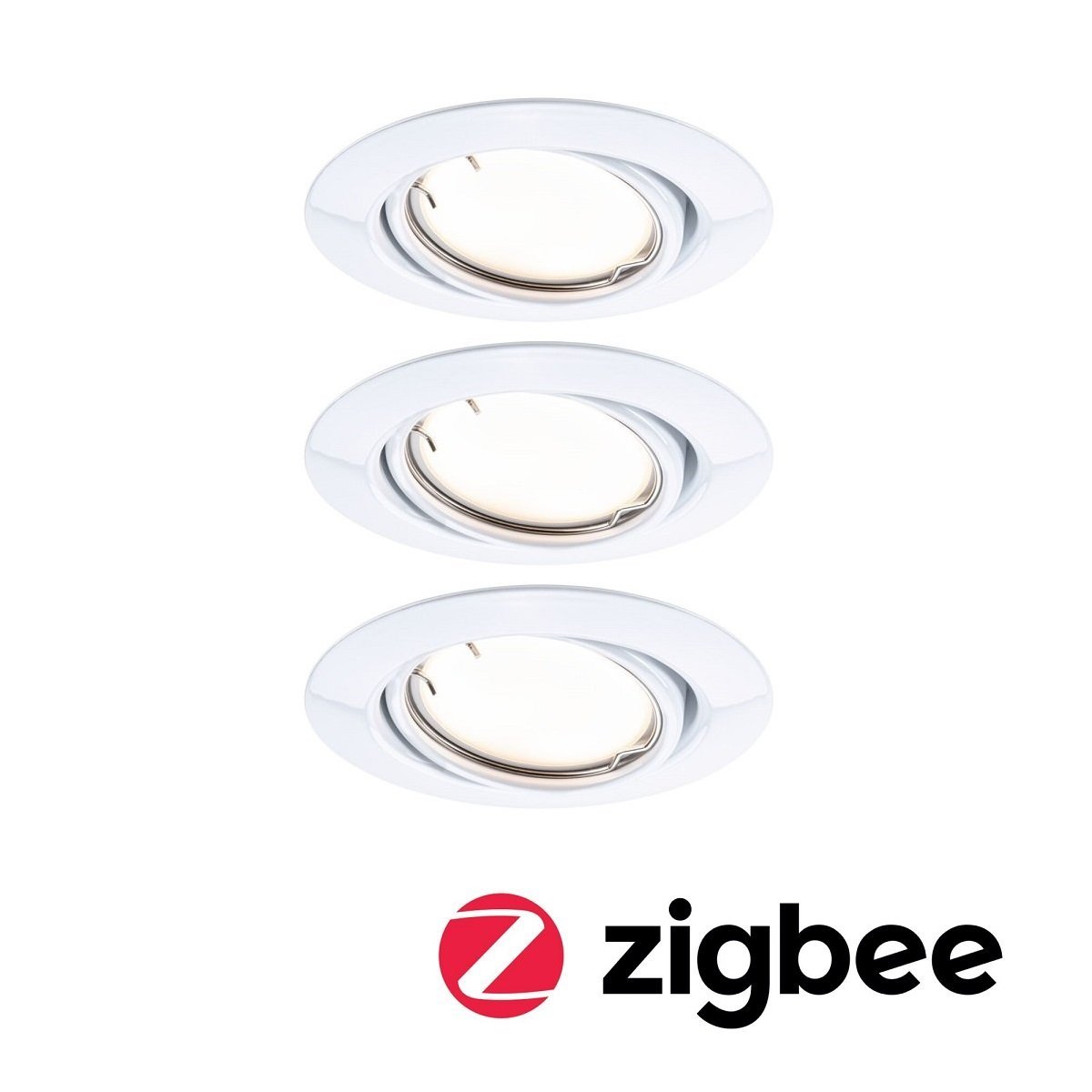 Paulmann 92463 Zigbee LED Einbauleuchte Base Coin Basisset Wei� 3000K