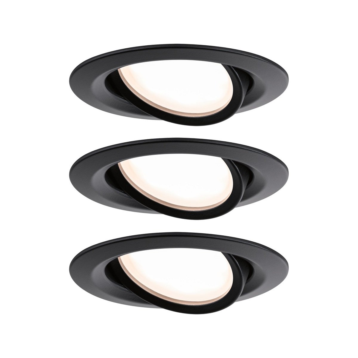 Paulmann 93082 LED Einbauleuchte Nova Plus Coin Basiset schwarz IP65 2700K