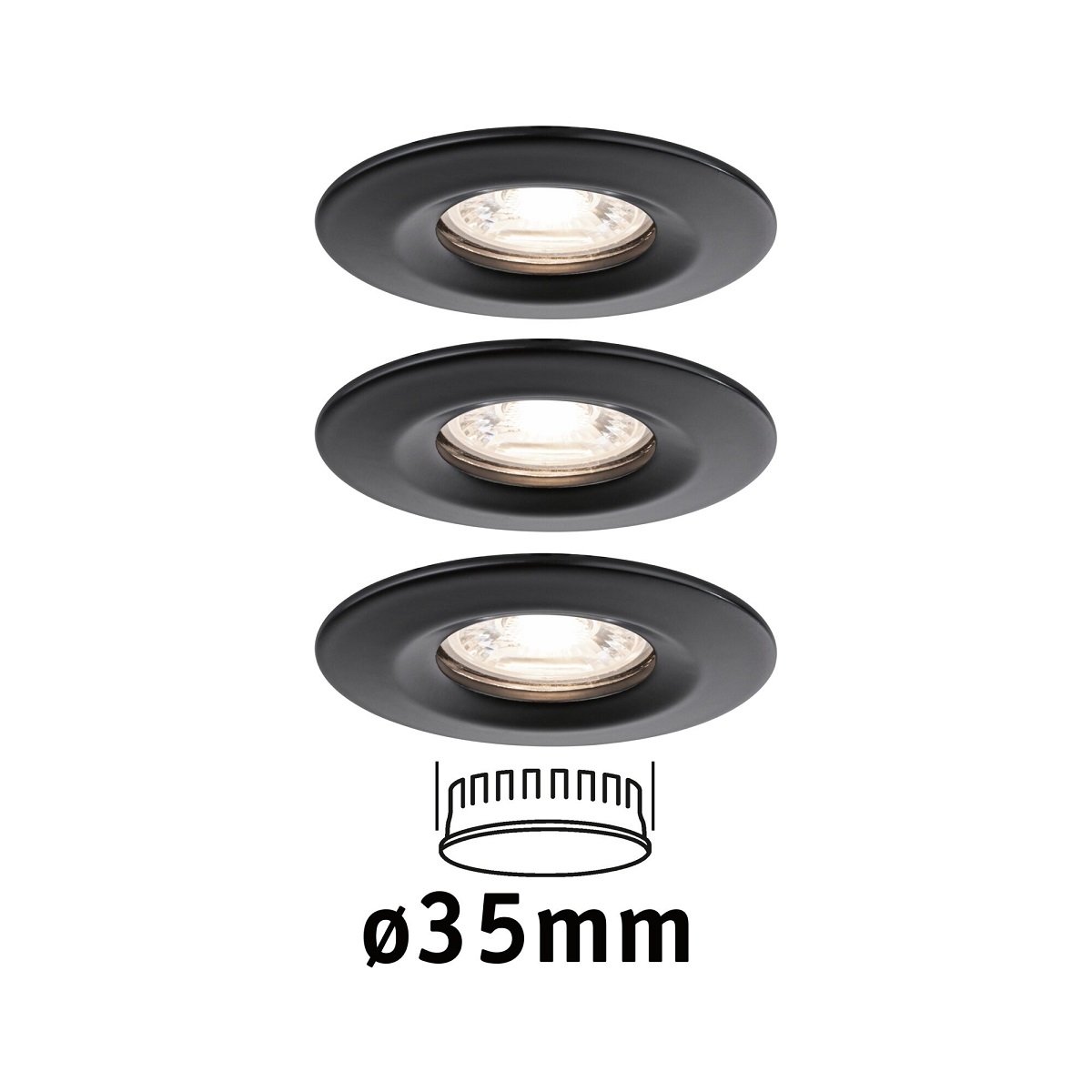Paulmann 93084 Einbauleuchte Nova mini Coin Basisset starr 2700K schwenkbar
