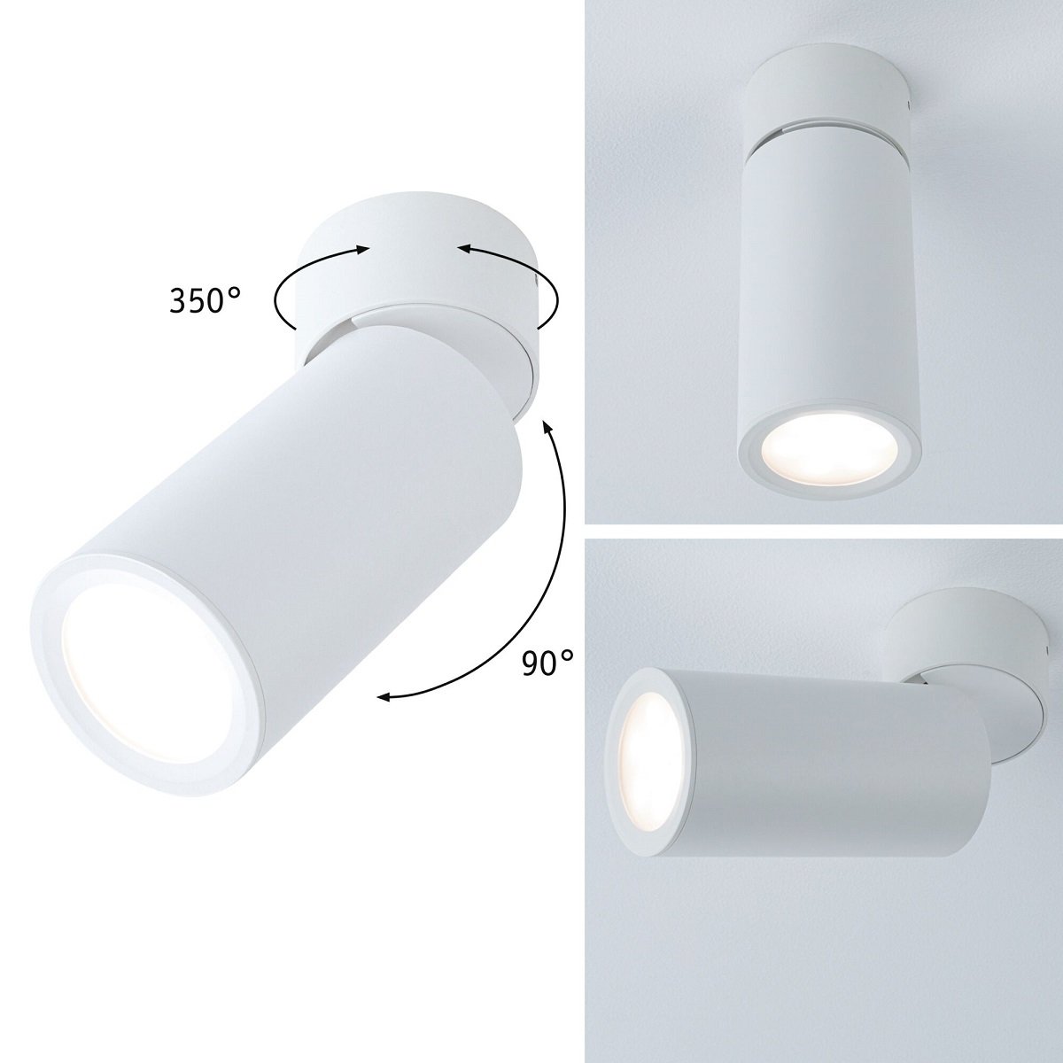 Paulmann 93087 LED Deckenleuchte Turnal rund 60 mm wei� 3-Step-Dim