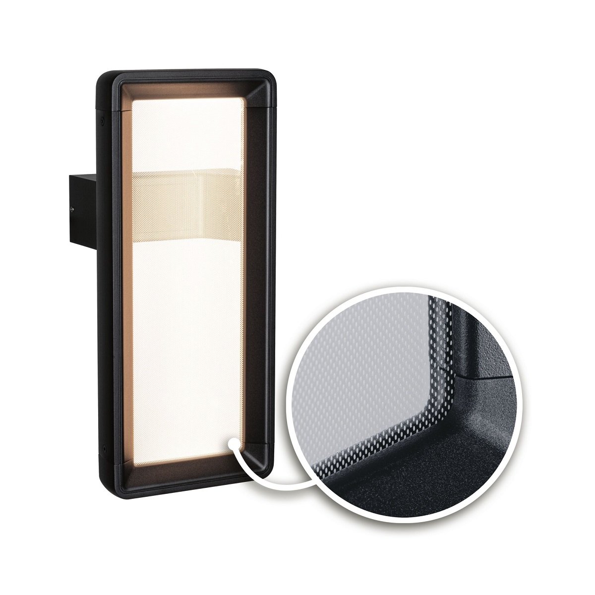 Paulmann 93109 LED Au�enwandleuchte Reana Bewegungsmelder Anthrazit 3000K IP44