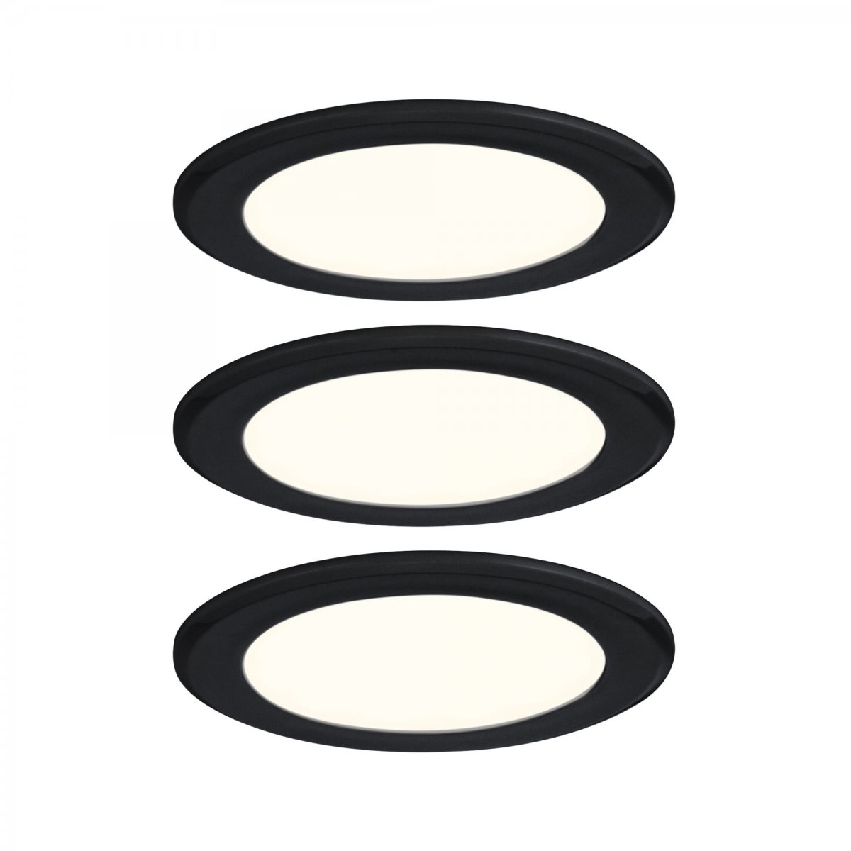 Paulmann 93117 LED M�beleinbauleuchten 3er Set 3000K Schwarz