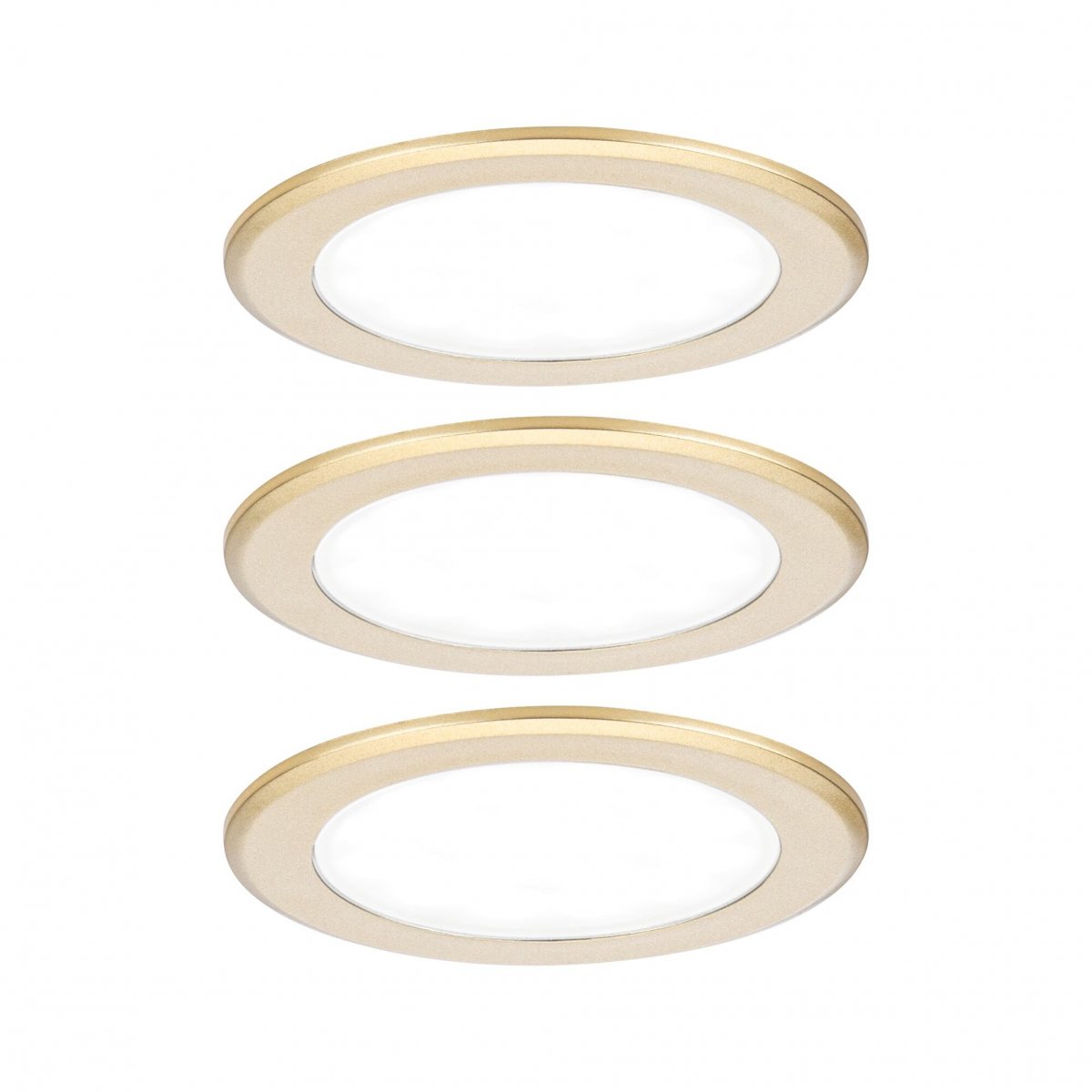 Paulmann 93124 LED M�beleinbauleuchten 3er Set 4000K Gold matt