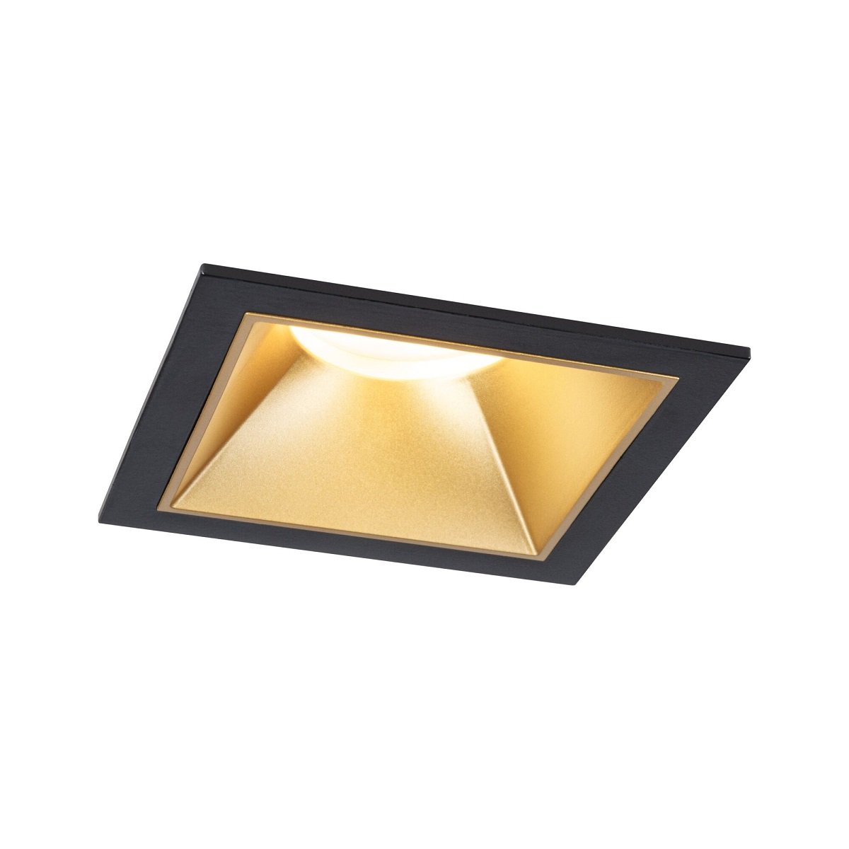 Paulmann 93131 LED Cole Coin Einbauleuchte eckig 2700K Schwarz Gold 3-Step-Dim IP44