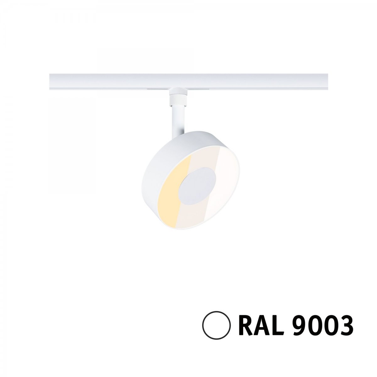Paulmann 93150 URail LED Schienenspot Circle dimmbar 2700-4000K Signalwei� RAL 9003