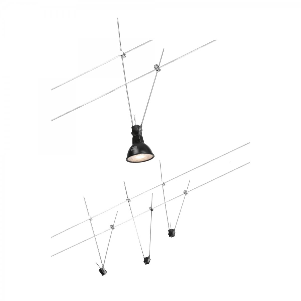 Paulmann 94455 Seilsystem Simple Basisset 3 Spots GU5,3 max. 3x5W Chrom