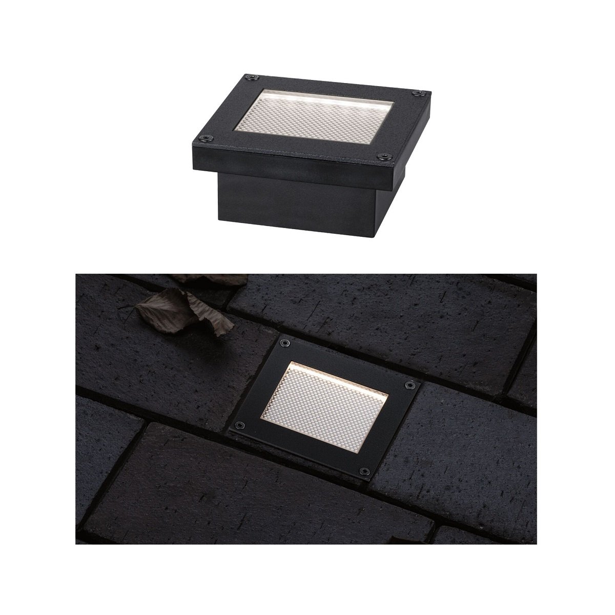 Paulmann 94578 Solar LED Bodeneinbauleuchte Domenic 80mm IP67 3000K Schwarz