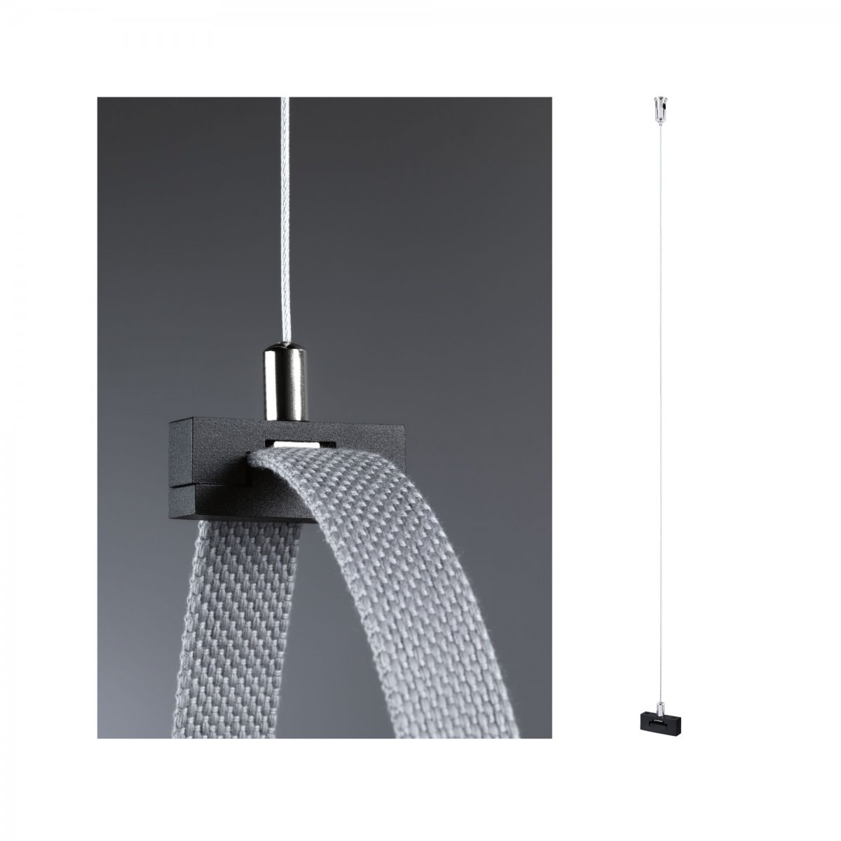 Paulmann 94626 ULine Zubeh�r Gurt Abh�ngung 45x15mm Schwarz