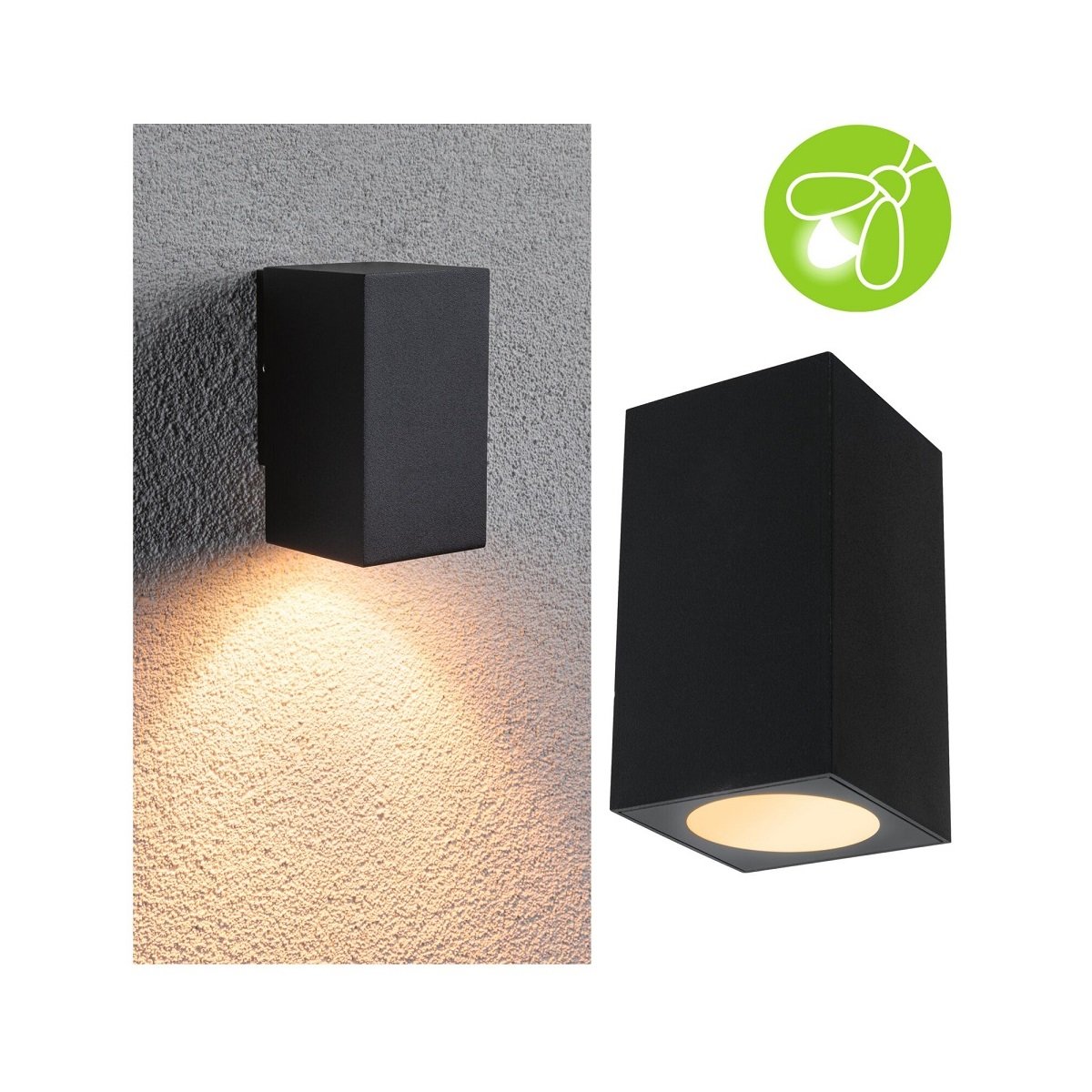 Paulmann 94710 LED Au�enwandleuchte Flame eckig anthrazit einfacher Lichtaustritt