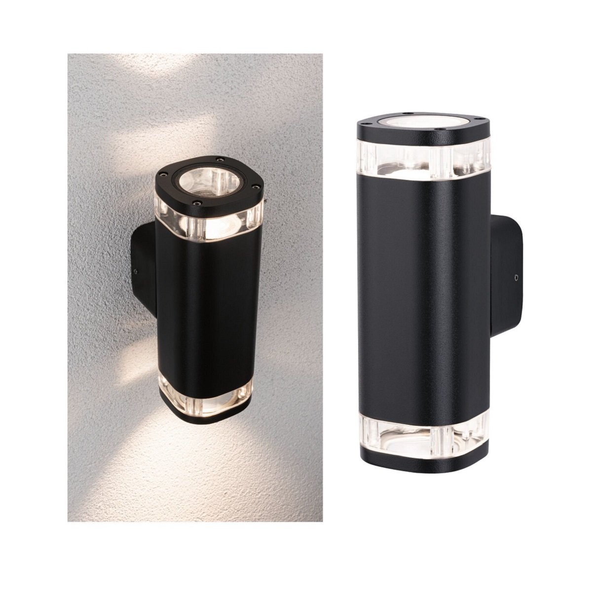 Paulmann 94719 LED Au�enwandleuchte Colum up and down seewasserresistent GU10