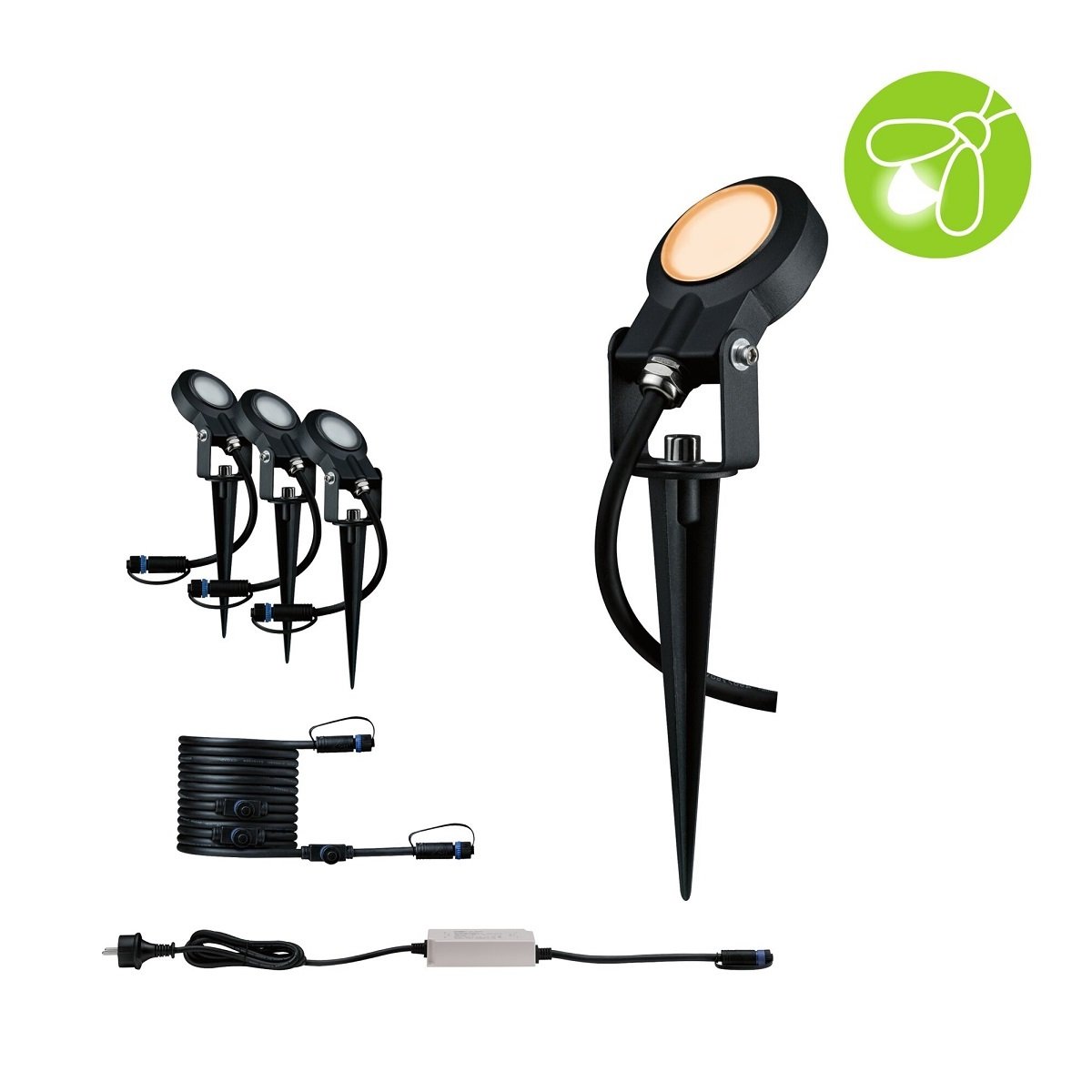 Paulmann 94729 Plug&Shine Basisset LED Spot Sting IP67 Anthrazit