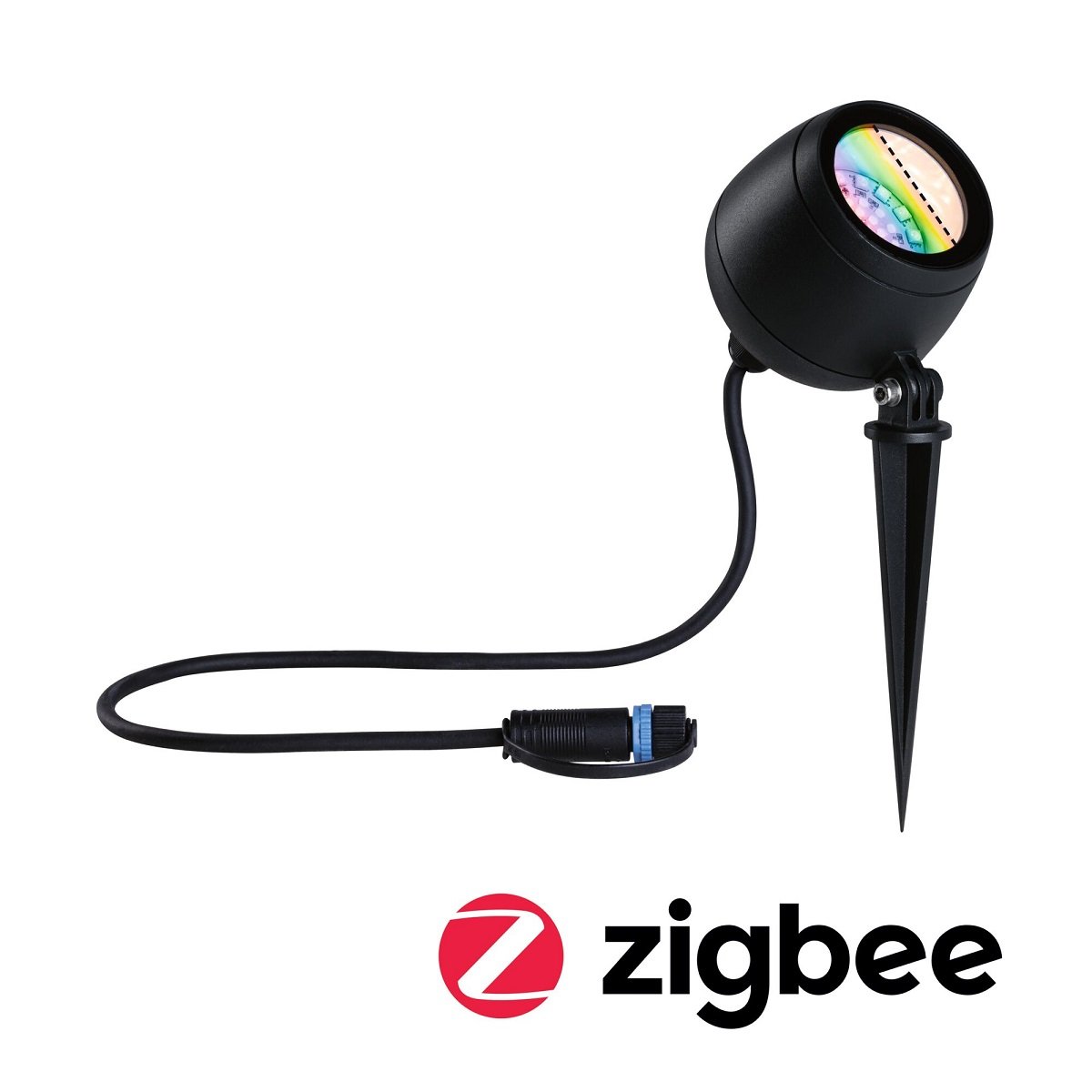 Paulmann 94769 Plug&Shine LED Gartenstrahler Zigbee Kikolo RGBW IP65