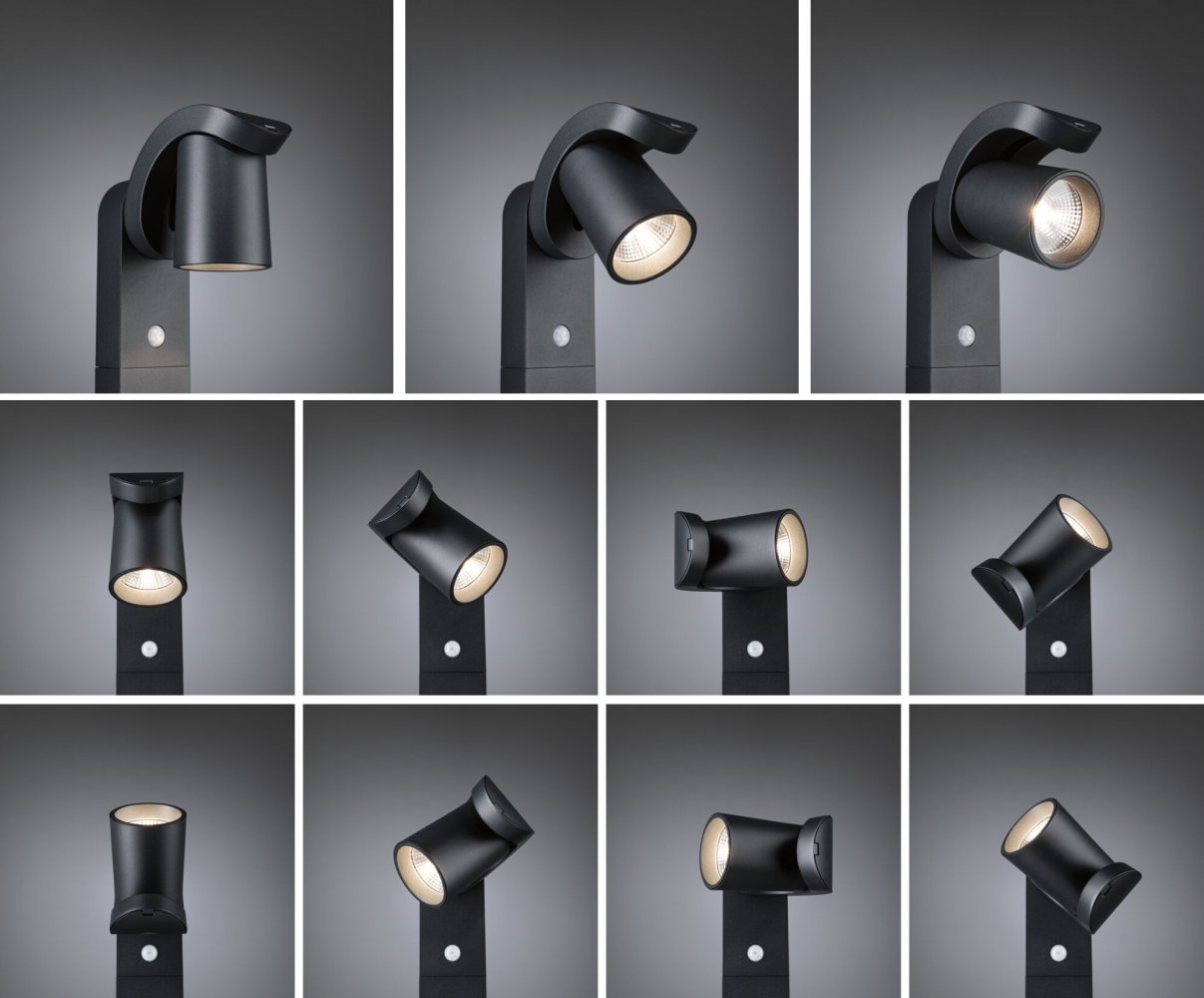 Paulmann 94831 LED Pollerleuchte Cuff Bewegungsmelder Anthrazit 