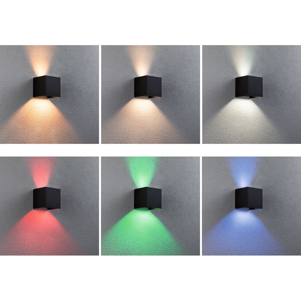 Außenwandleuchte Paulmann RGBW Zigbee & 100x100mm Shop LED online 94847 Lampen Leuchten Cybo --> im kaufen