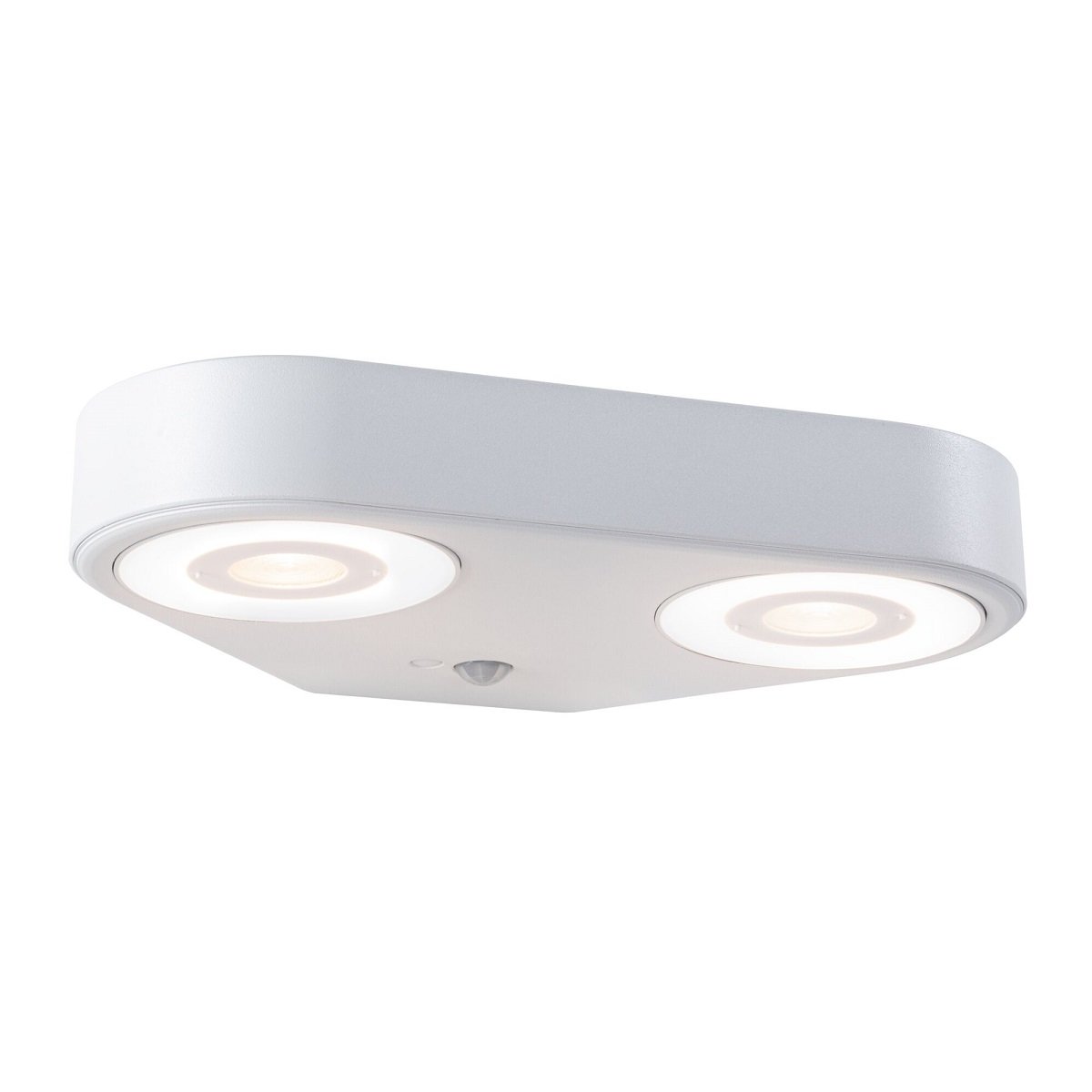 Paulmann 94868 LED Au�enwandleuchte Silma 2-flammig Bewegungsmelder weiss 3000K IP44