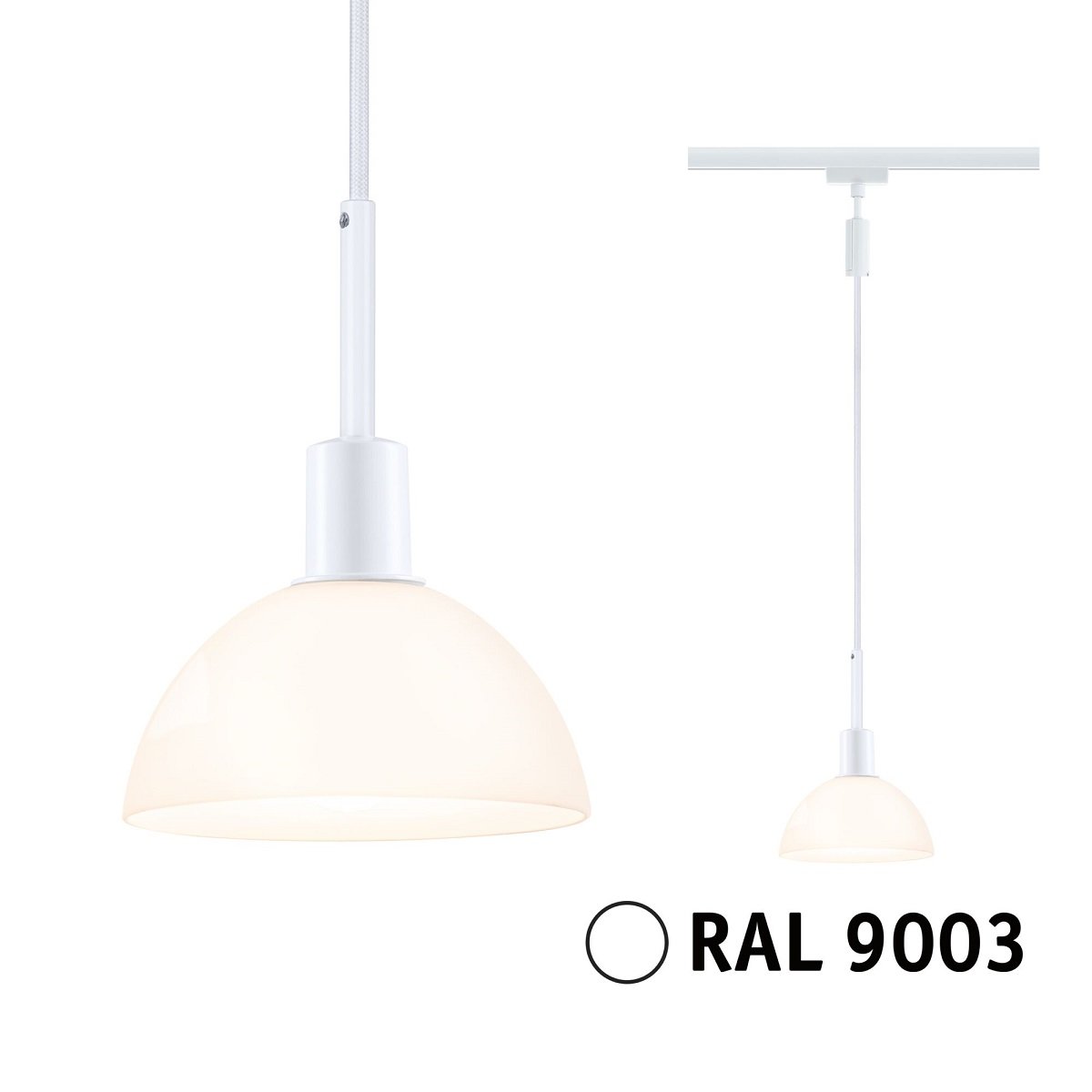 Paulmann 94885 URail Pendel Sarrasani E14 230V Signalwei� RAL 9003 Opal