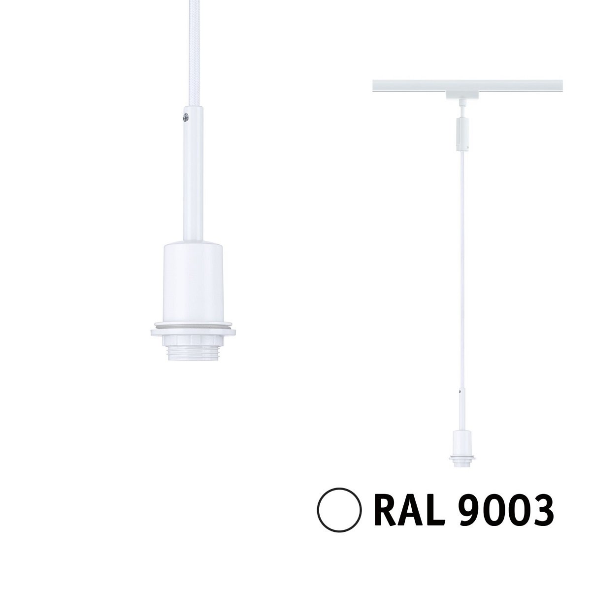 Paulmann 94886 URail Pendel DecoSystems Basic E14 230V Signalwei� RAL 9003
