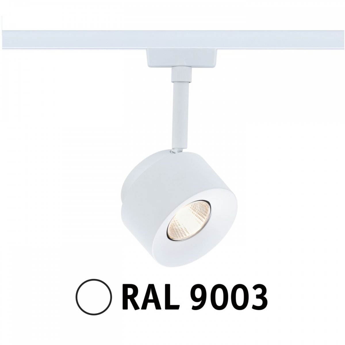 Paulmann 94893 URail LED Schienenspot Pane 3000K dimmbar 230V Signalwei� RAL 9003