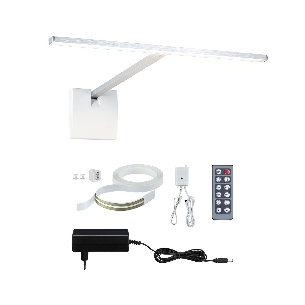 Paulmann 95577 LED Bilderleuchte Xana Alu geb�rstet 2700K Komplettset