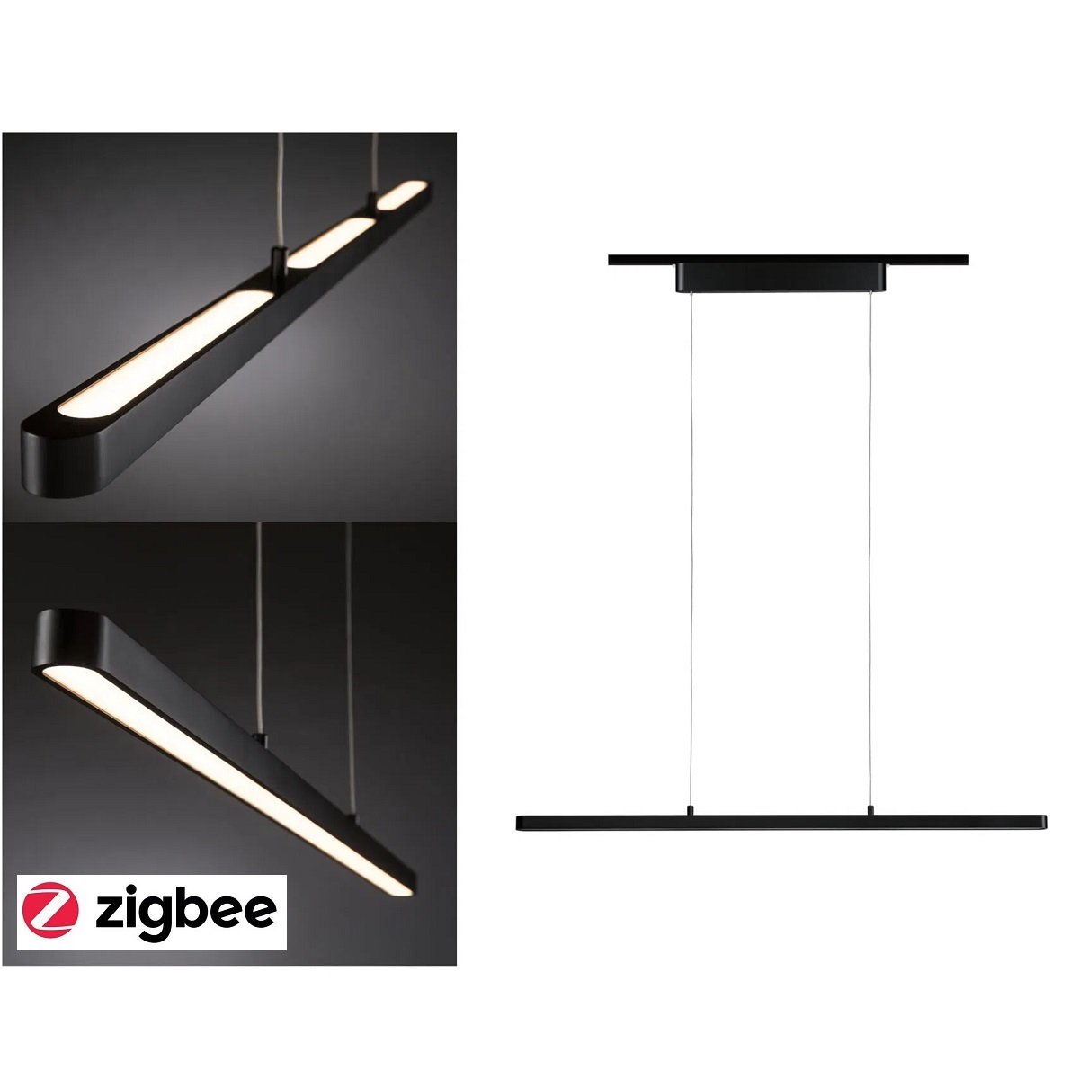 Paulmann 95579 URail LED Pendel Smart Home Zigbee Lento schwarz