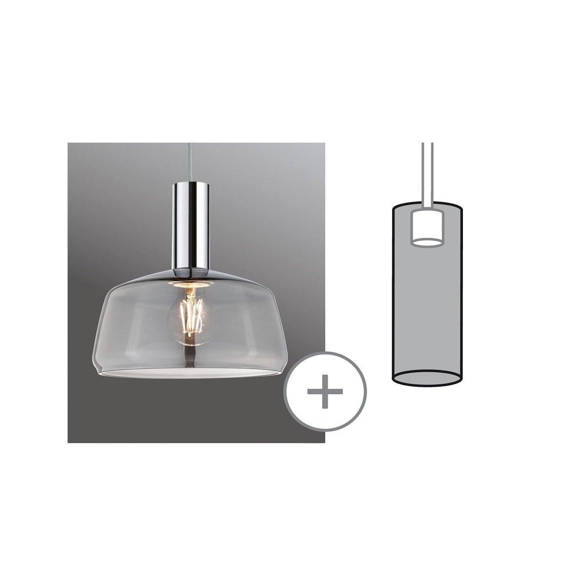 Paulmann 95605 Schienensystem Urail Schirm Neila 2Easy 230mm Rauchglas