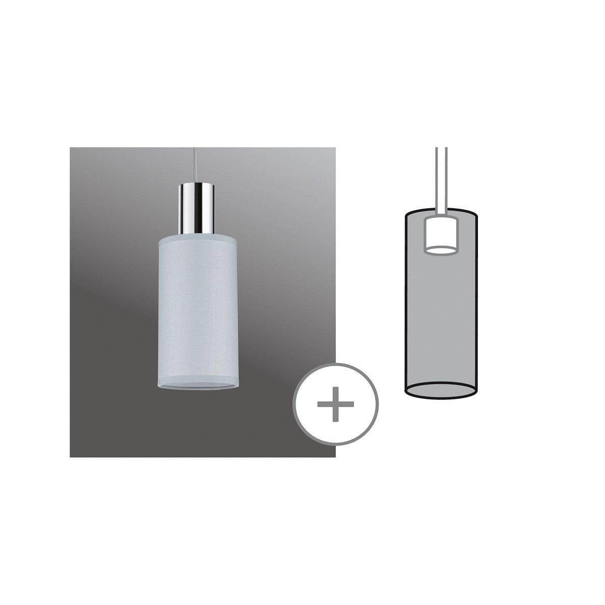 Paulmann 95608 Schienensystem Urail Schirm Valerio 2Easy 100mm Grau