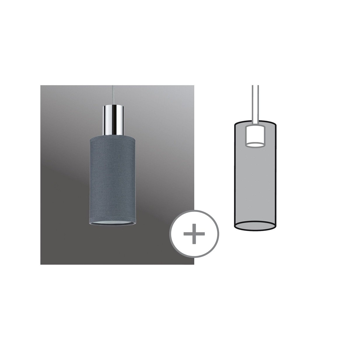 Paulmann 95609 Schienensystem Urail Schirm Valerio 2Easy 100mm Anthrazit