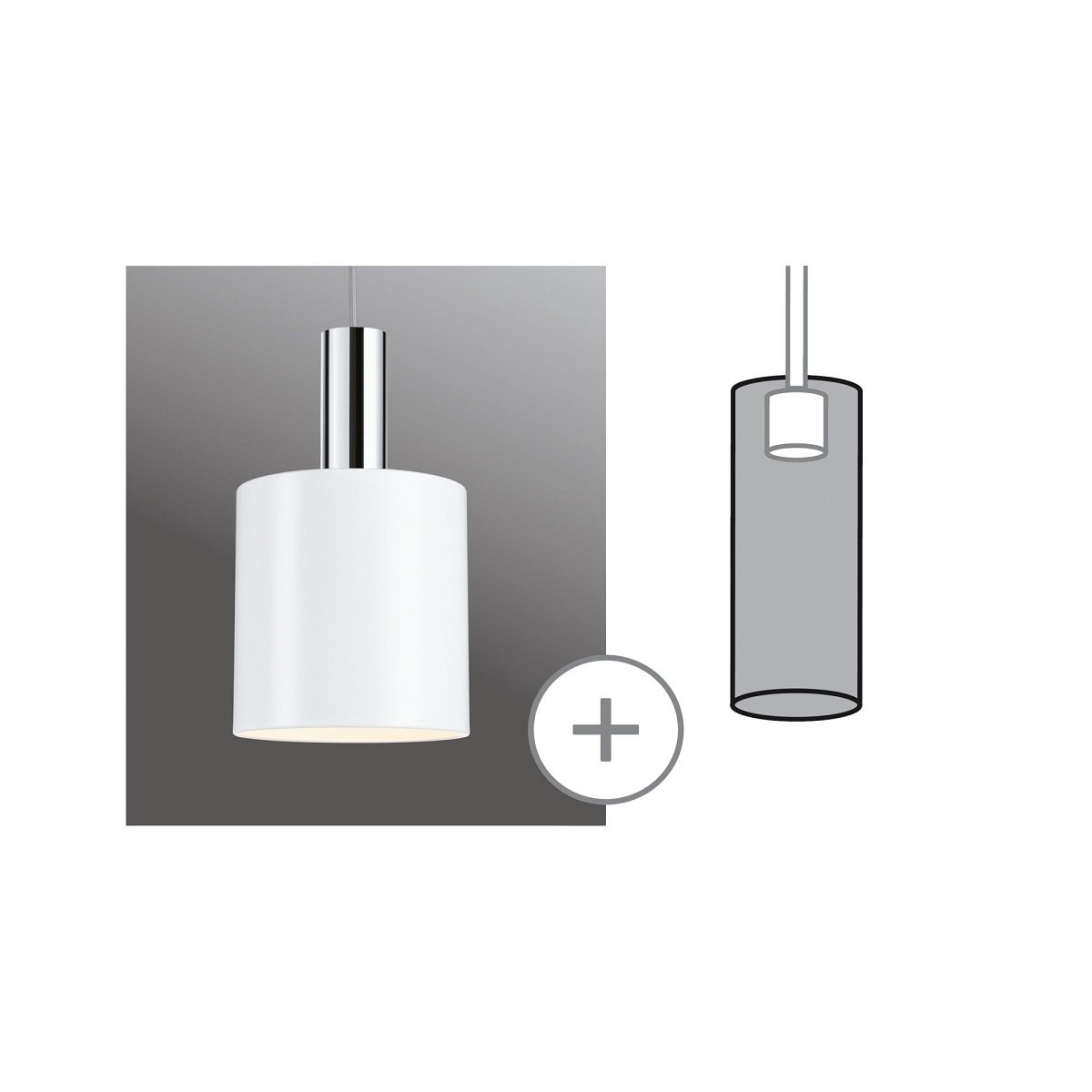Paulmann 95611 Schienensystem Urail Schirm Tallis 2Easy 160mm Weiss matt