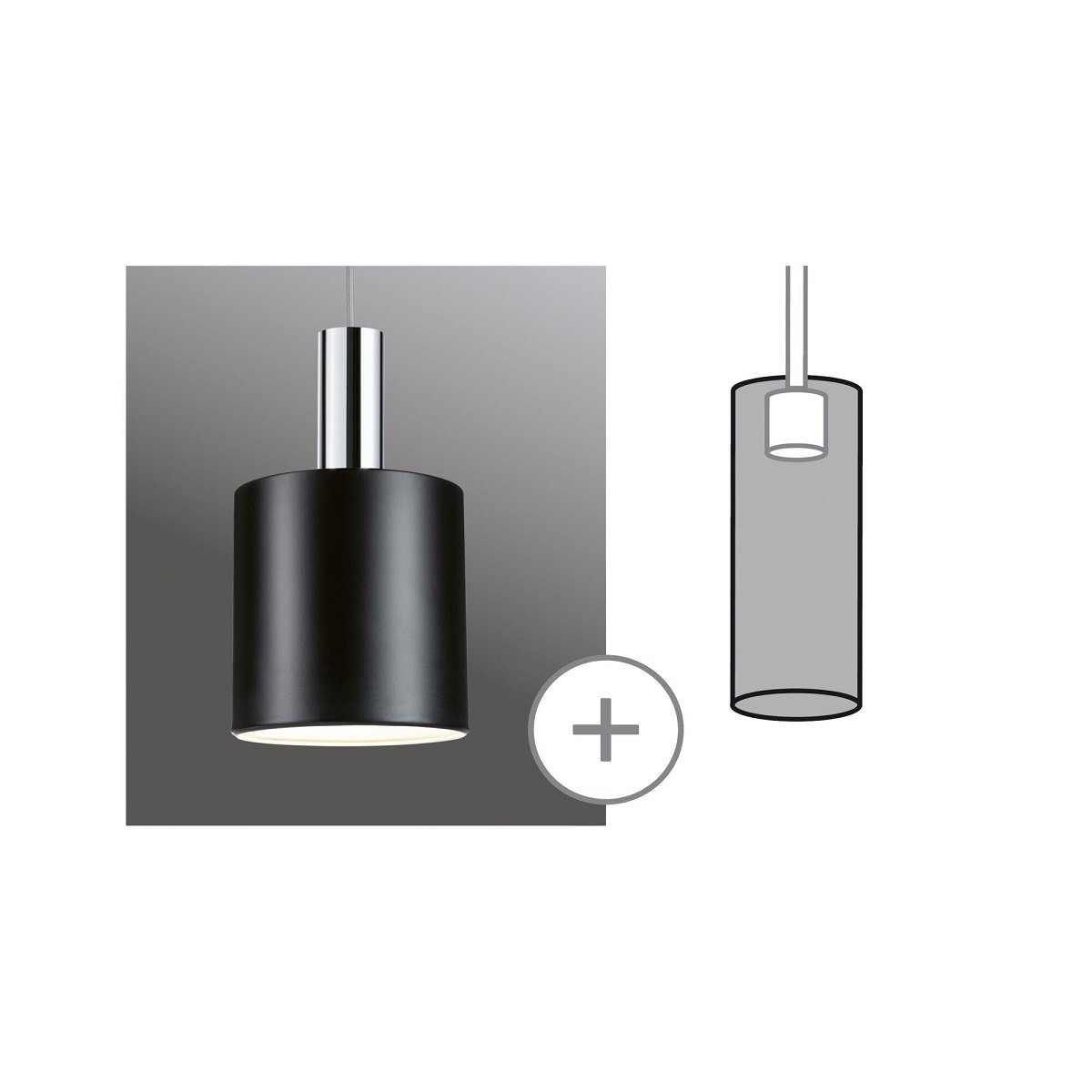 Paulmann 95612 Schienensystem Urail Schirm Tallis 2Easy 160mm Schwarz matt