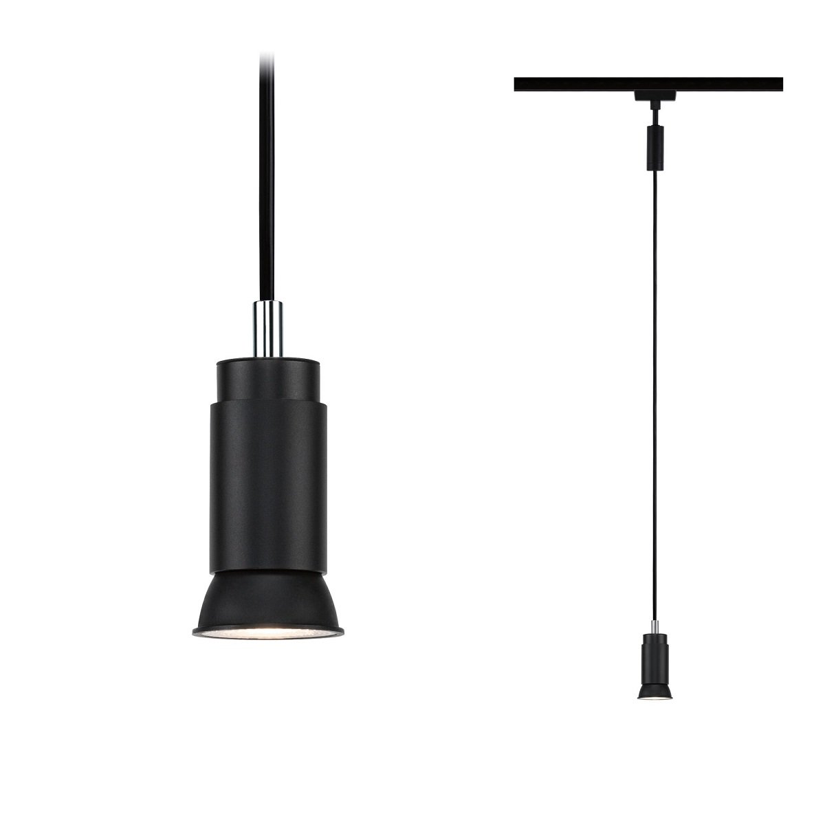 Paulmann 95624 URail Pendel Runa max.10W GU10 230V Schwarz matt