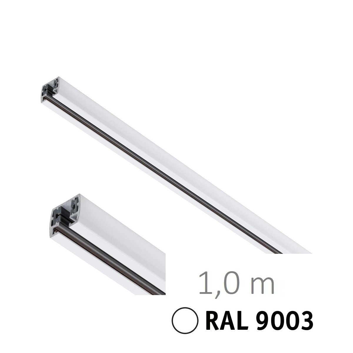 Paulmann 95639 URail Schienensystem Schiene 1m 230V Signalwei� RAL 9003