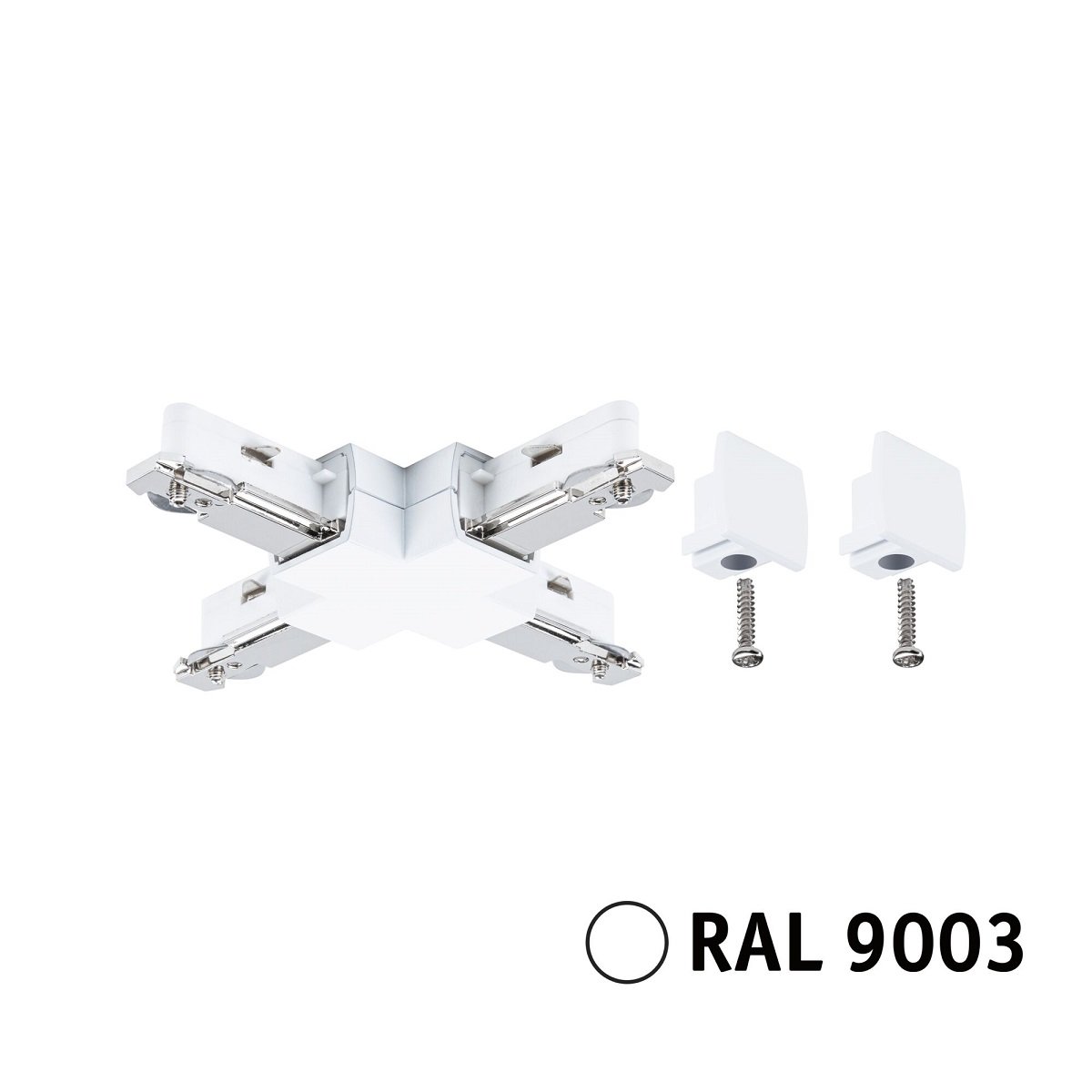 Paulmann 95648 URail Schienensystem X-Verbinder 230V Signalwei� RAL 9003
