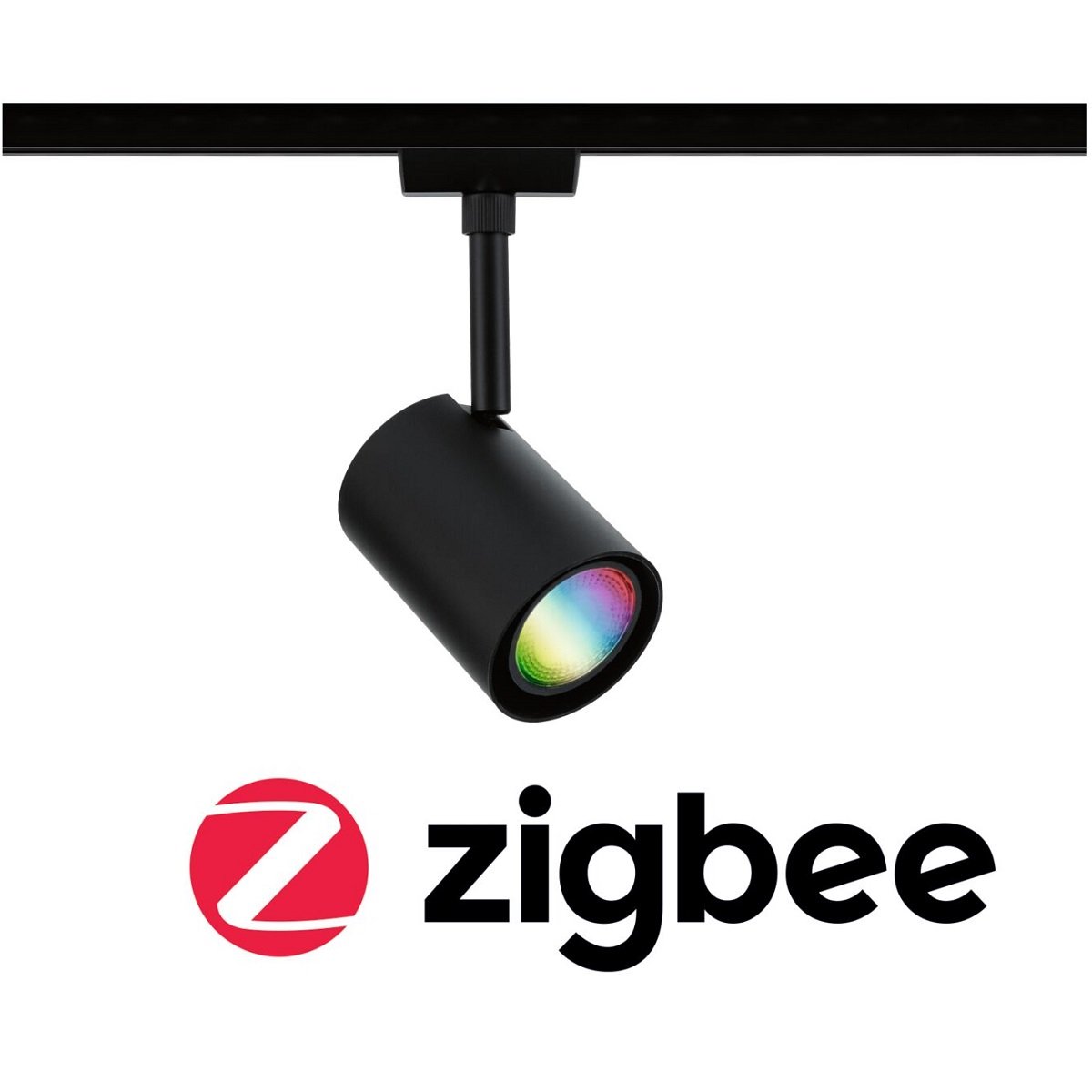 Paulmann 95664 URail LED Schienenspot Luxe Smart Home ZigBee RGBW GU10 230V Schwarz matt