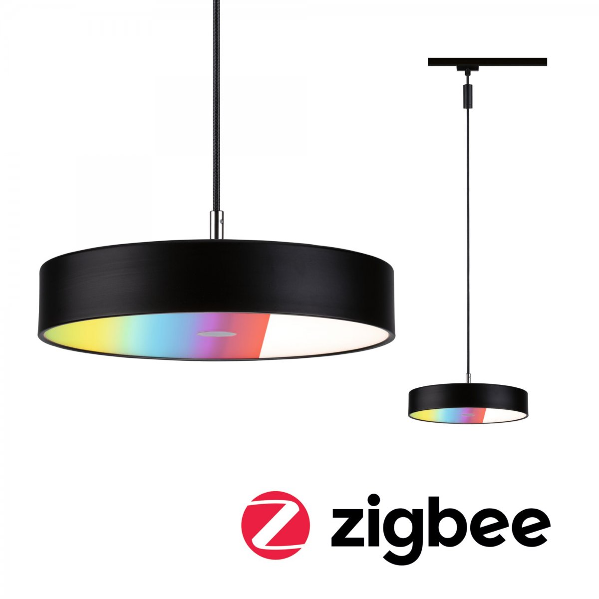 Paulmann 95681 URail LED Pendel Hildor Zigbee RGBW 230V Schwarz matt