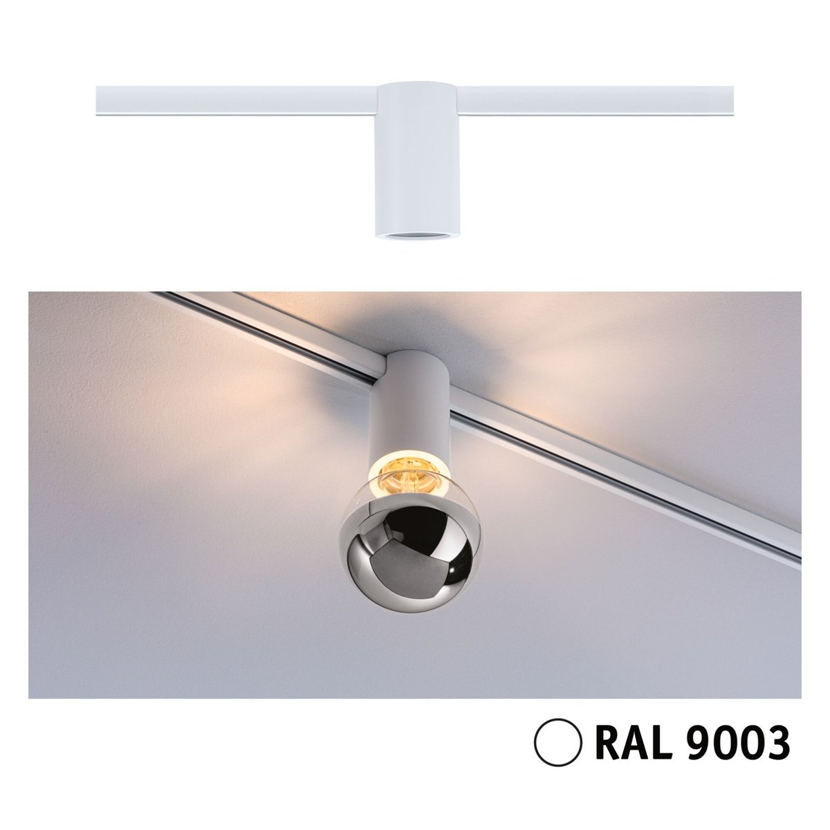 Paulmann 95702 URail Schienenspot Socket E27 max. 20W dimmbar 230V Signalwei�